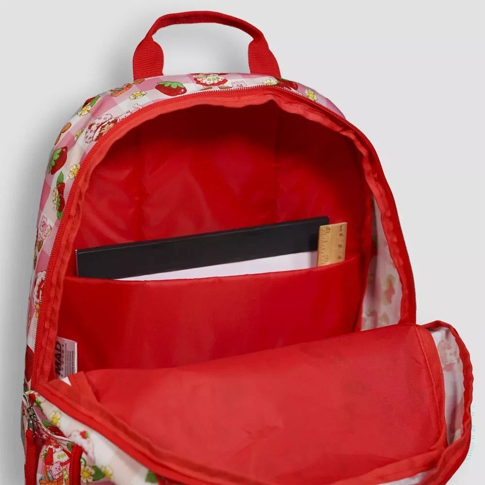 Strawberry Shortcake Allover Print 18" Girls School Backpack Laptop Pocket New - Picture 4 of 4